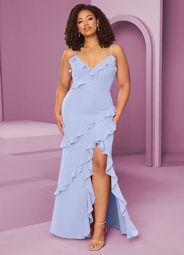 Barbie ♥ Azazie Bridesmaid Dresses Ice Sheath Chiffon Dress image1