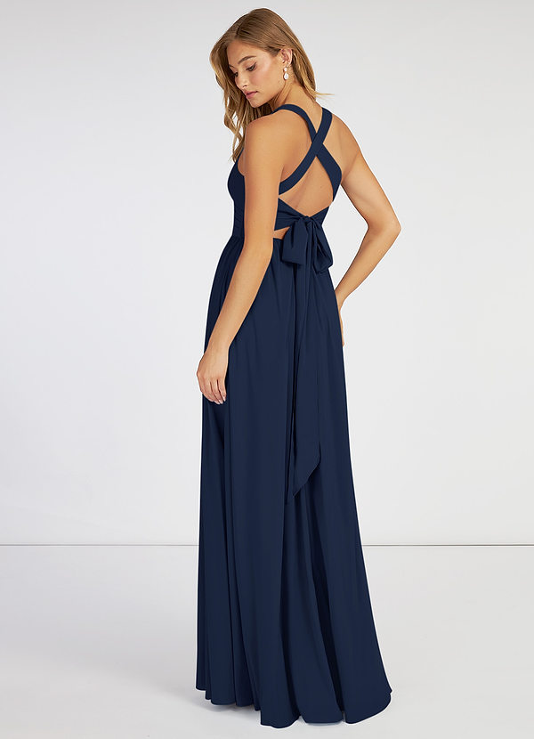 Azazie Kecia Bridesmaid Dresses A-Line Stretch Chiffon Floor-Length Dress image2