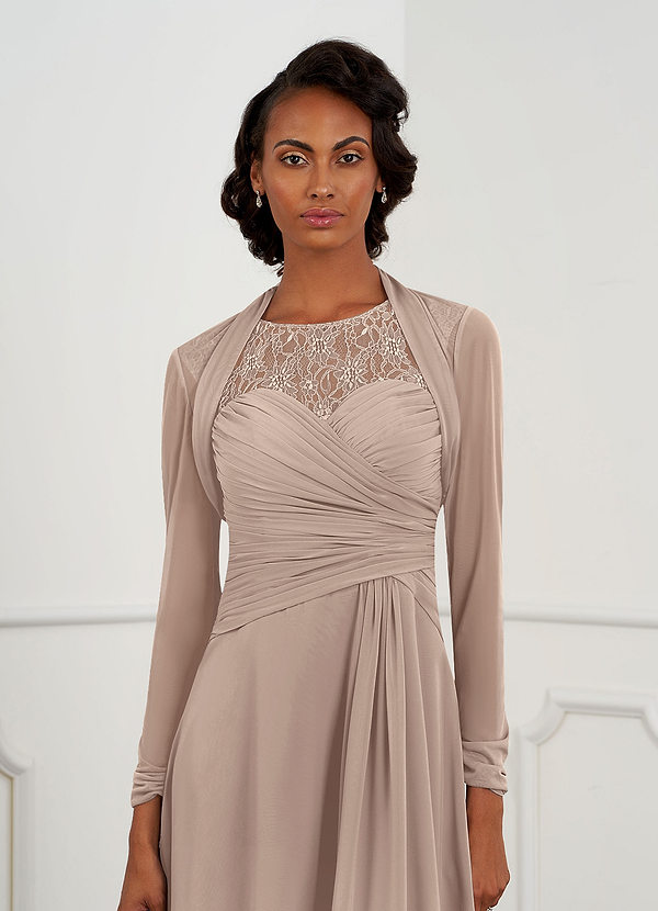 front Azazie Matching Color Shyann Mesh Wrap