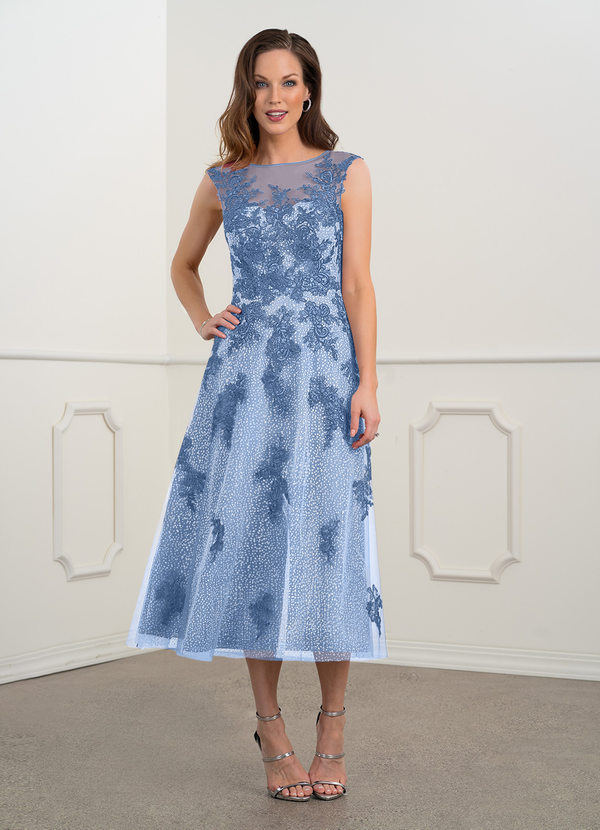 Steel Blue Azazie Flynn Mother of the Bride Dress Mother of the Bride ...