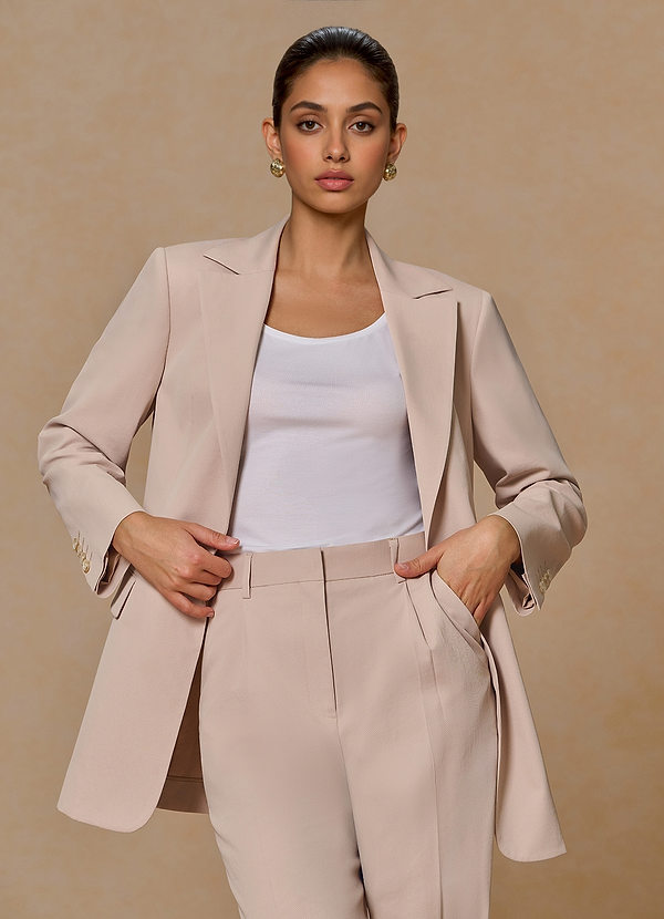 front Margaret Więc Marynarka z mieszanki bawełny i lnu