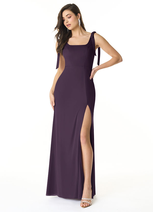Azazie Wanda Bridesmaid Dresses Sheath Convertible Mesh Floor-Length Dress image1