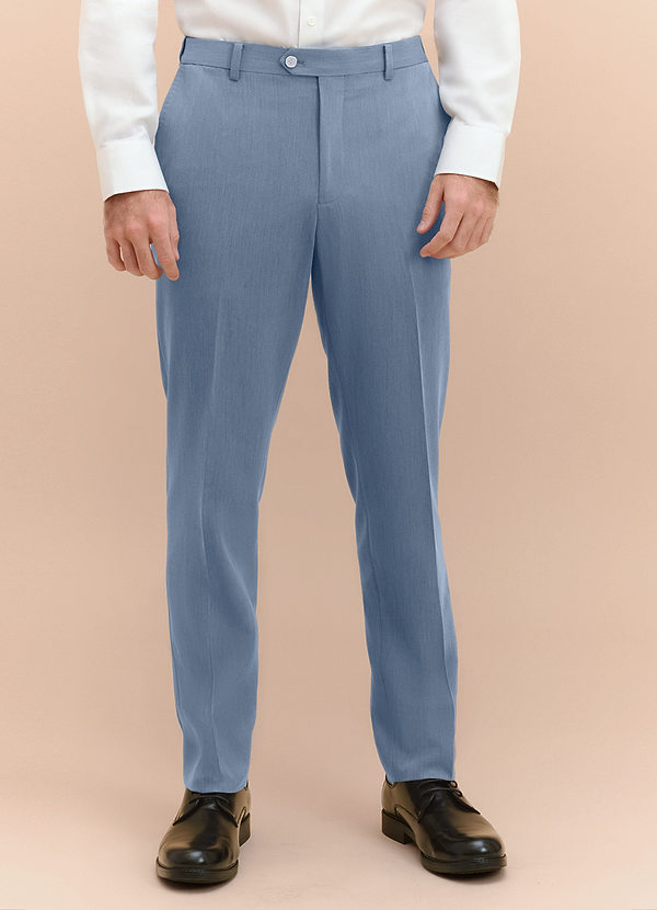 Azazie William Dusty Blue Comfort Blend Slim Men's Wedding Suit Pants Size 28 Regular