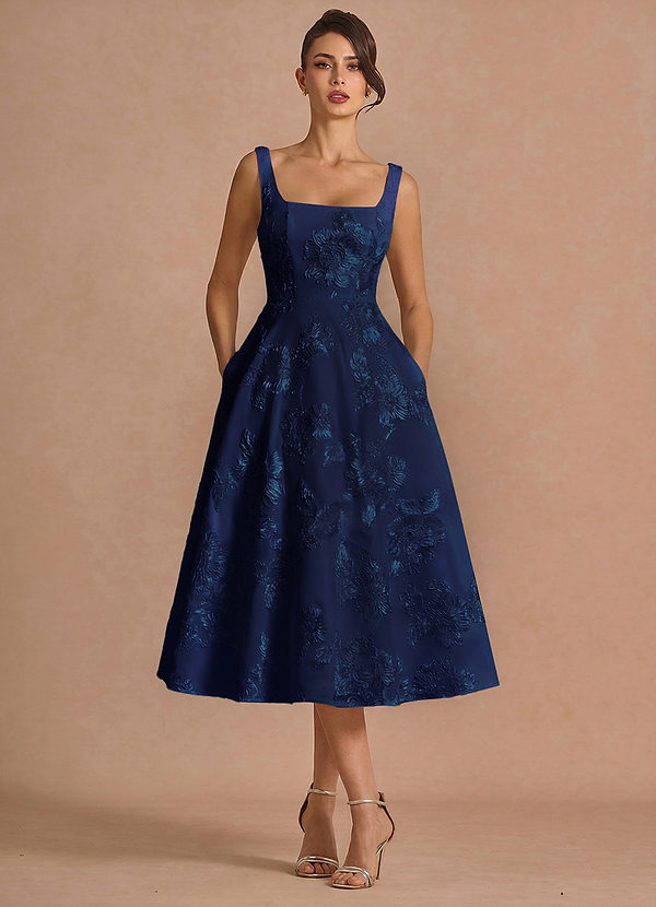 Brynn Navy Midi Dress image1