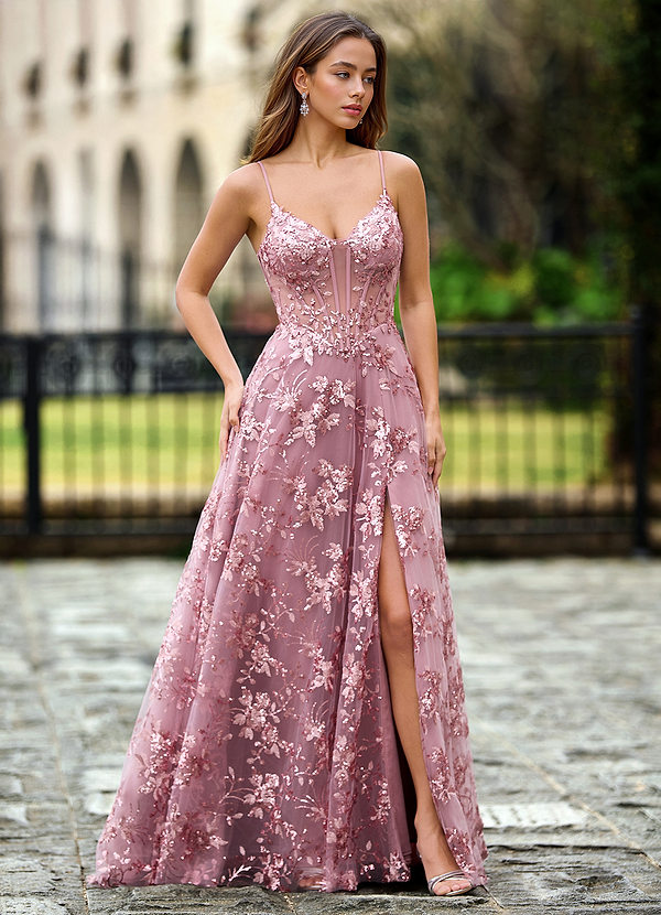 Willowener Roze Galajurk van kant met pailletten image1