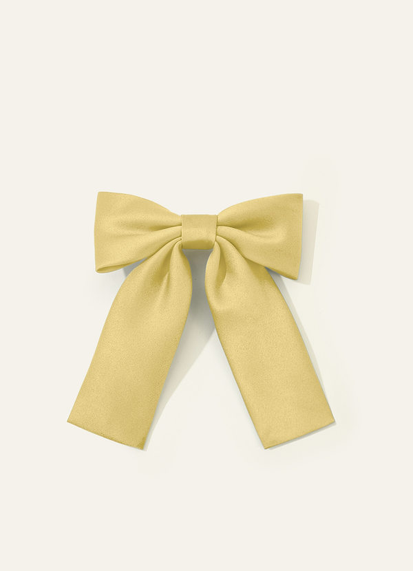 front Set di fermagli per capelli con fiocco in raso per bambine