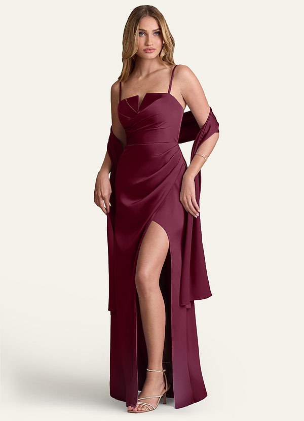 front Azazie Scialle In Raso Elasticizzato In Colore Abbinato