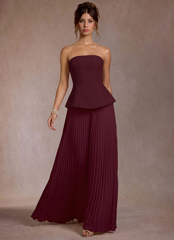 Coraline Wine Bandeau Jumpsuit image1