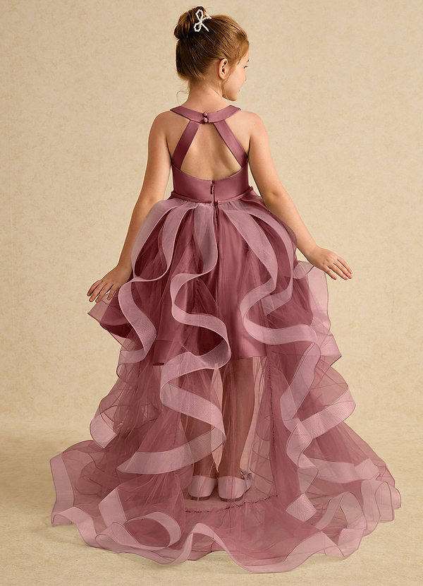 Azazie Julietta Flower Girl Dresses Amethyst Ball-Gown Convertible Tulle Dress image1