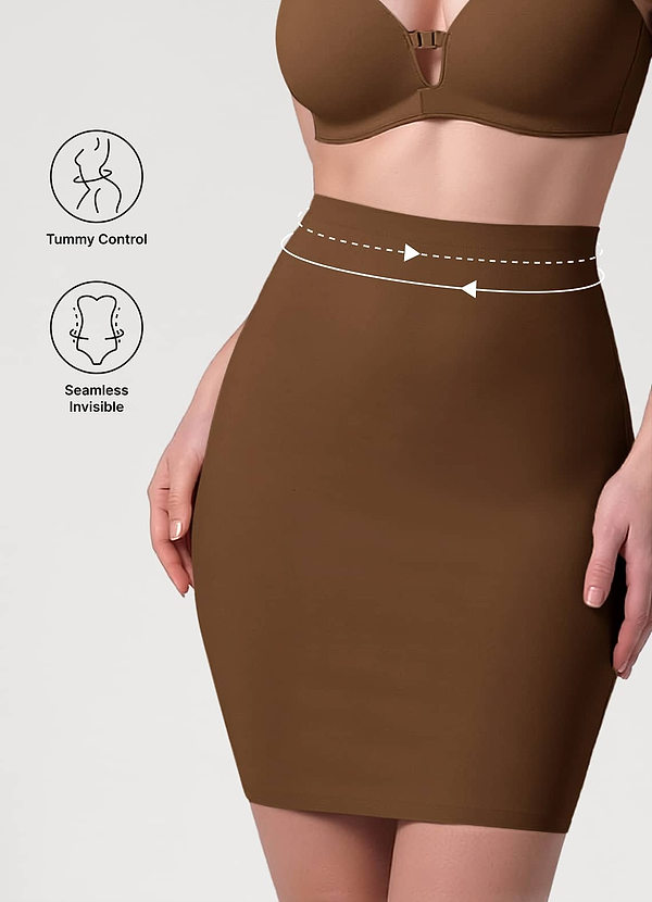 front Højtaljet sømløs shapewear-underkjole