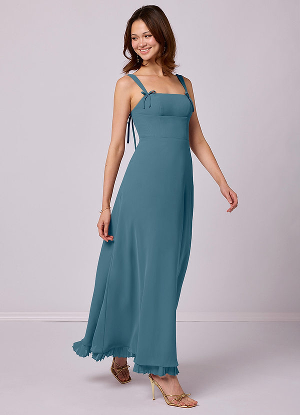 Barbie ♥ Azazie Brudtärneklänningar Klänning av A-Line i Chiffong Plisserad Bermuda image1