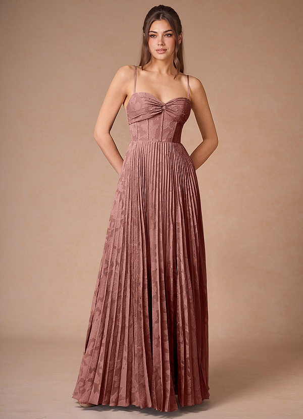 Cannelle Light Pink Pleated Maxi Dress image1