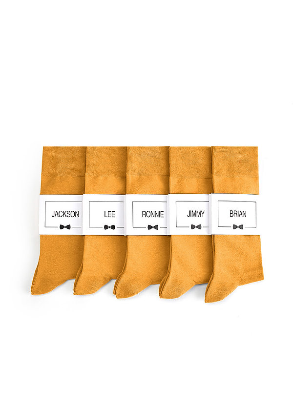 front Calcetines de vestir para hombre con etiqueta personalizada