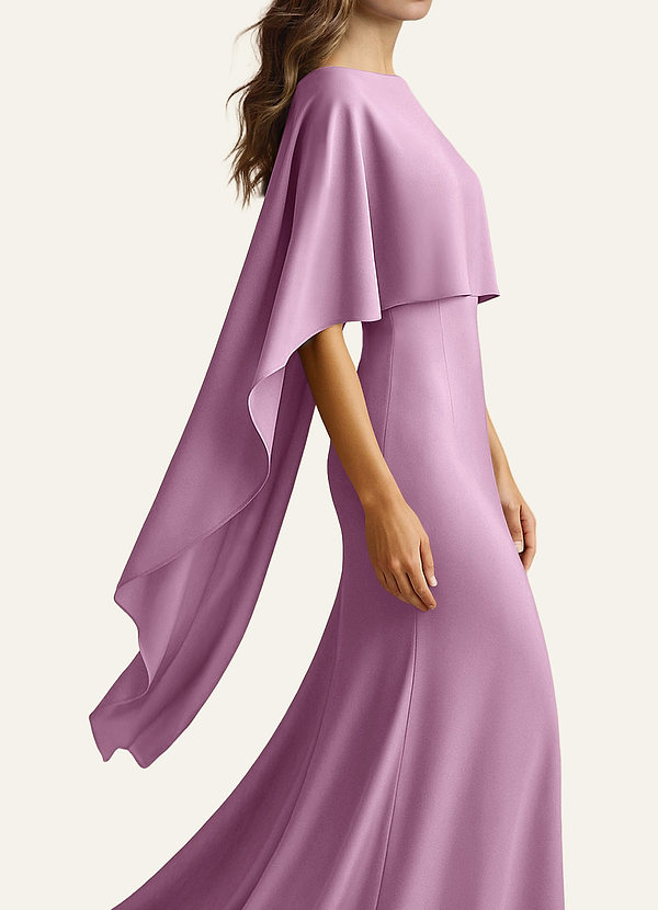 front Azazie Matching Color Stretch Satin Multiway Cape