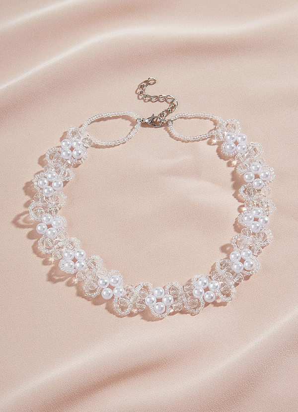 front Vintage Pearl Beading Choker