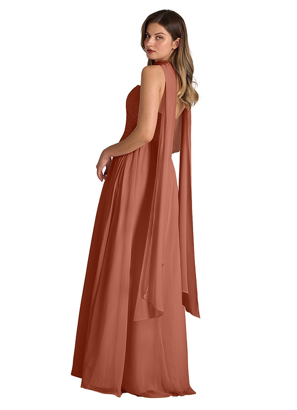 front Azazie Bijpassende kleur chiffon sjaal