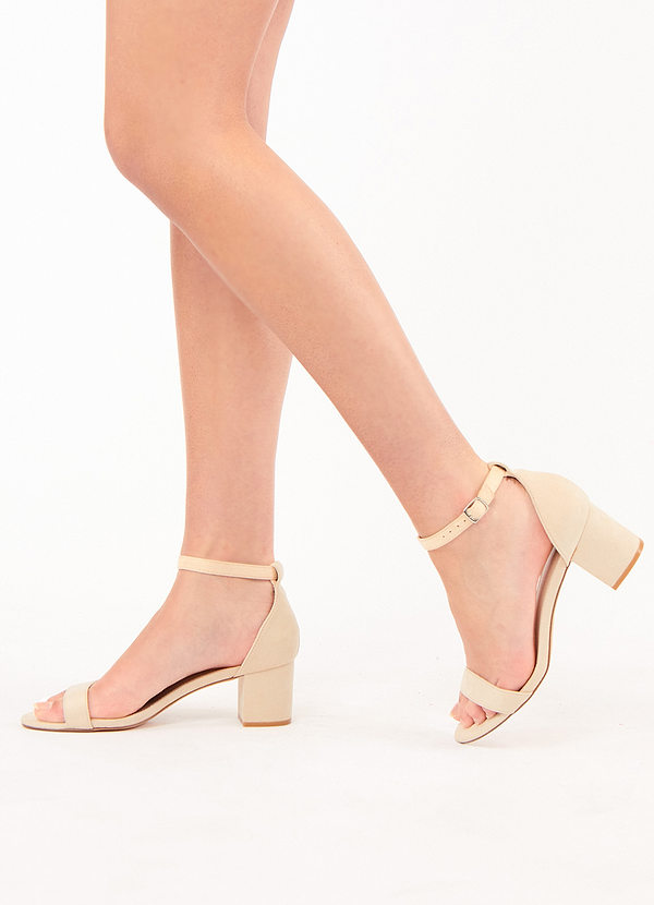 back One-Strap Buckle Block Heel Sandals