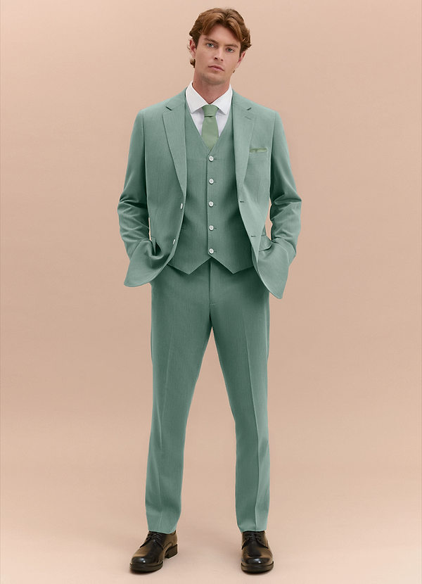 front William Matcha 3-delad kostym