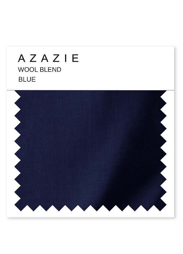 front Azazie Blue Wool Blend Suit Swatch