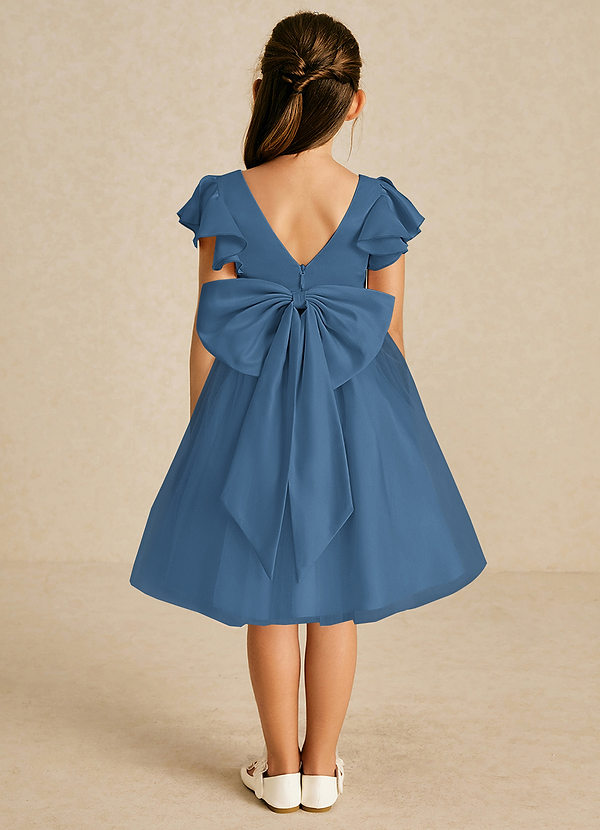 Azazie Kaeya Flower Girl Dresses Twilight A-Line Bow Tulle Dress image1