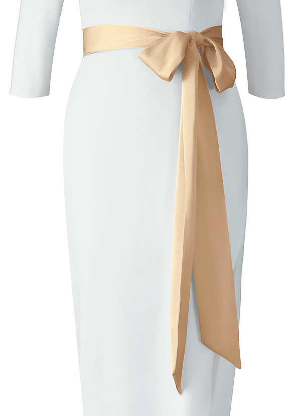 front Azazie Matching Color Stretch Satin Sash