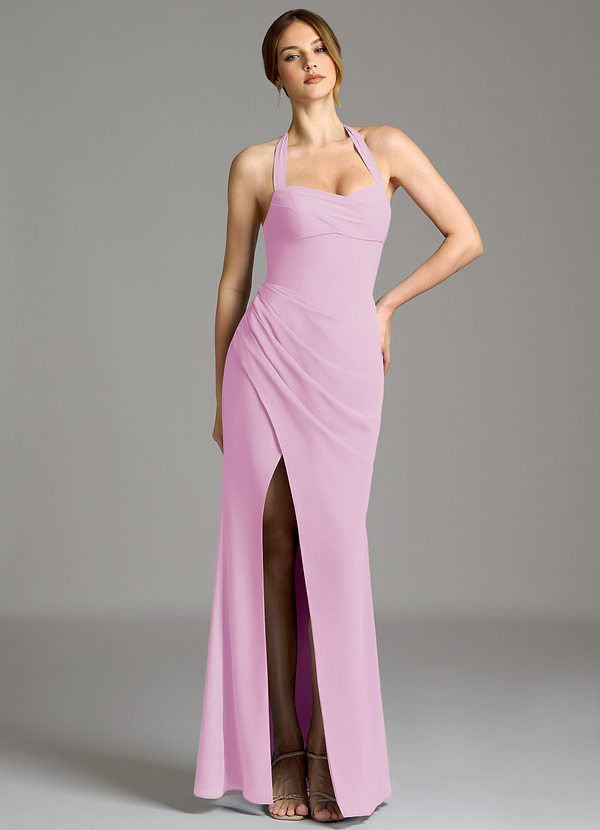 Azazie Serenity 신부 들러리 드레스 인어 스윗하트 네크라인 쉬폰 바닥 길이 드레스 image1