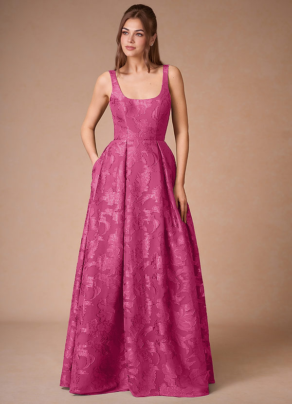 Althea Fuchsia Tie-Back Maxi Dress image1