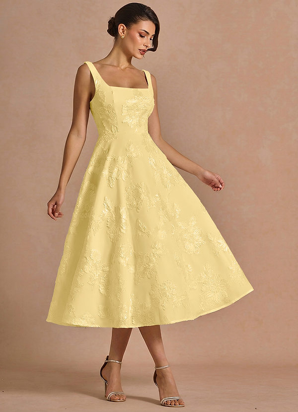 Brynn Lemon Sorbet Midi Dress image1