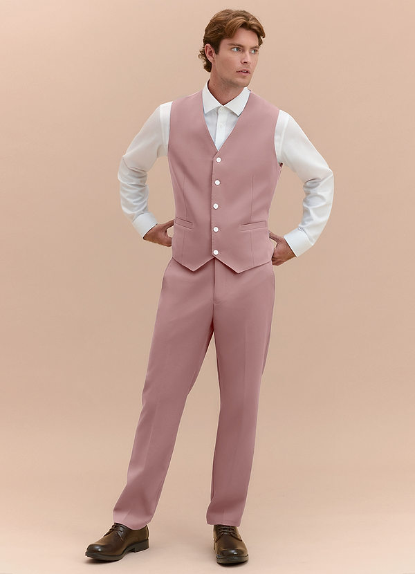 front James Rosa Polvorienta Chaleco de traje