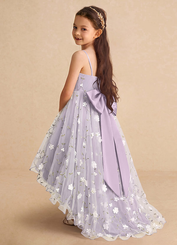 Celia Flower Girl Dresses Frosted Lilac A-Line Spaghetti Strap Tulle Dress image1