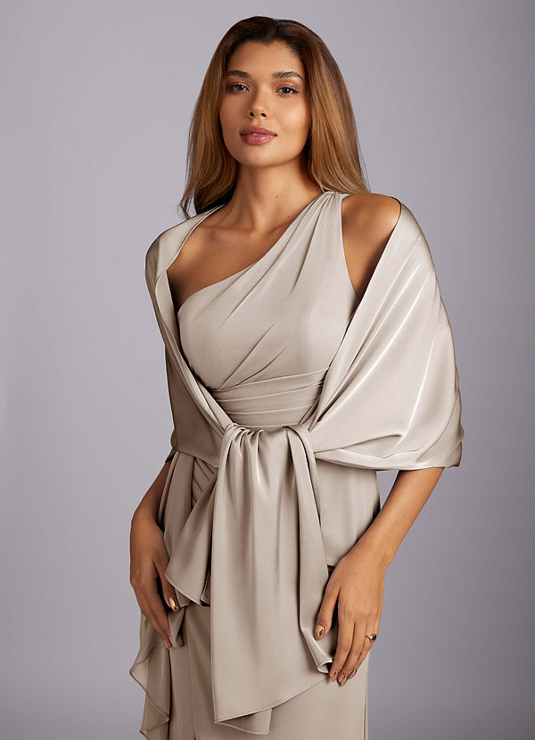 Azazie Aleena Stretch Satin Shawl front