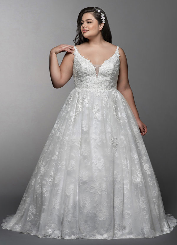 front Azazie Jolene Wedding Dress