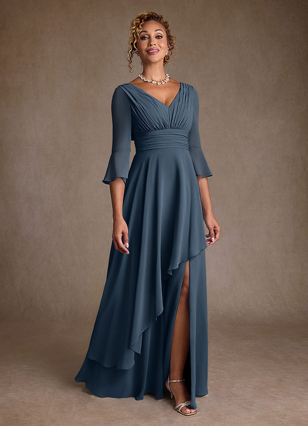 Azazie Eire Mother of the Brides Dresses Neptune A-Line Pleated Chiffon Dress image1