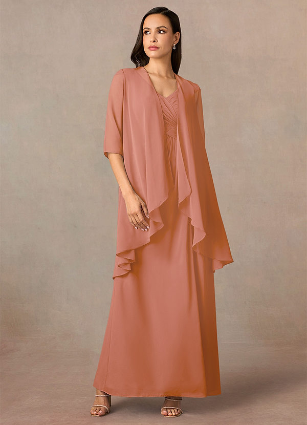 front Azazie Bijpassende Kleur Olivia Chiffon Omslagdoek