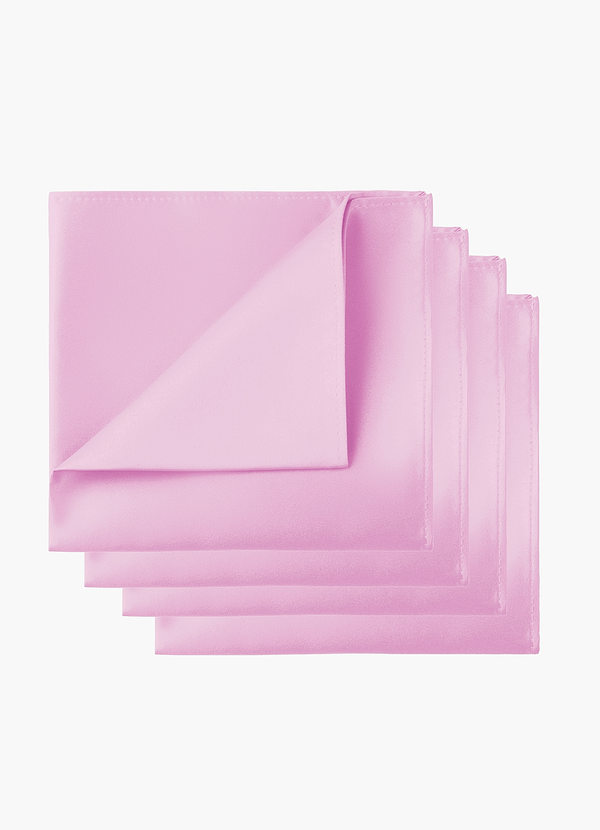 front Matte Satin Pocket Square Set – 4 Pieces