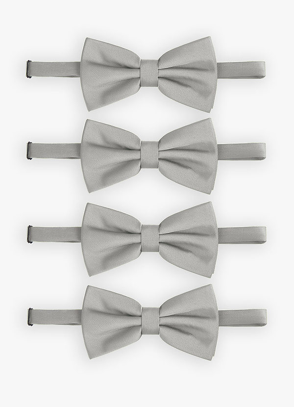 front Adjustable Stretch Satin Bow Tie – 4-Piece Set