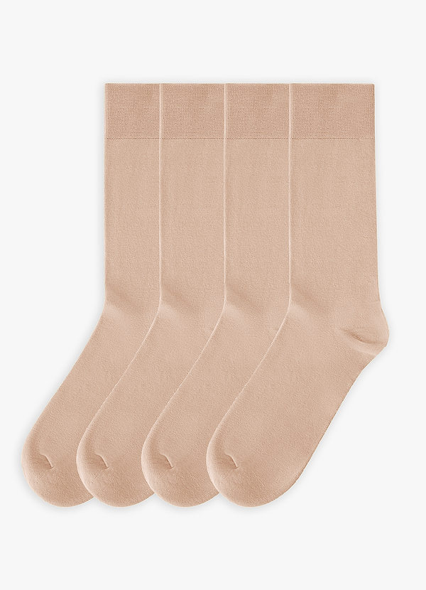 front Matching Color Cotton Socks – 4-Piece Set