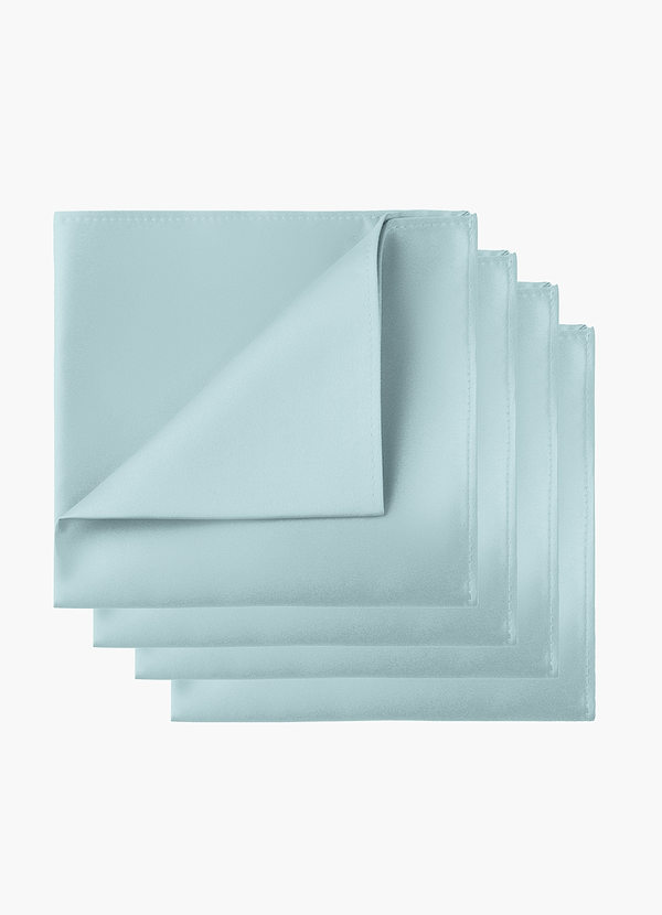 front Matte Satin Pocket Square Set – 4 Pieces