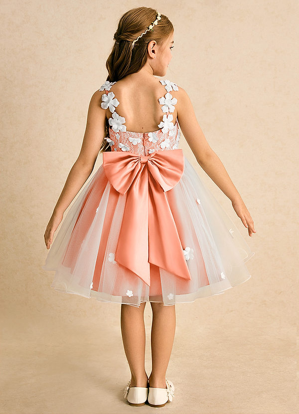 Azazie Junebug Flower Girl Dresses Ivory Sunset Ball-Gown Lace Tulle Dress image1