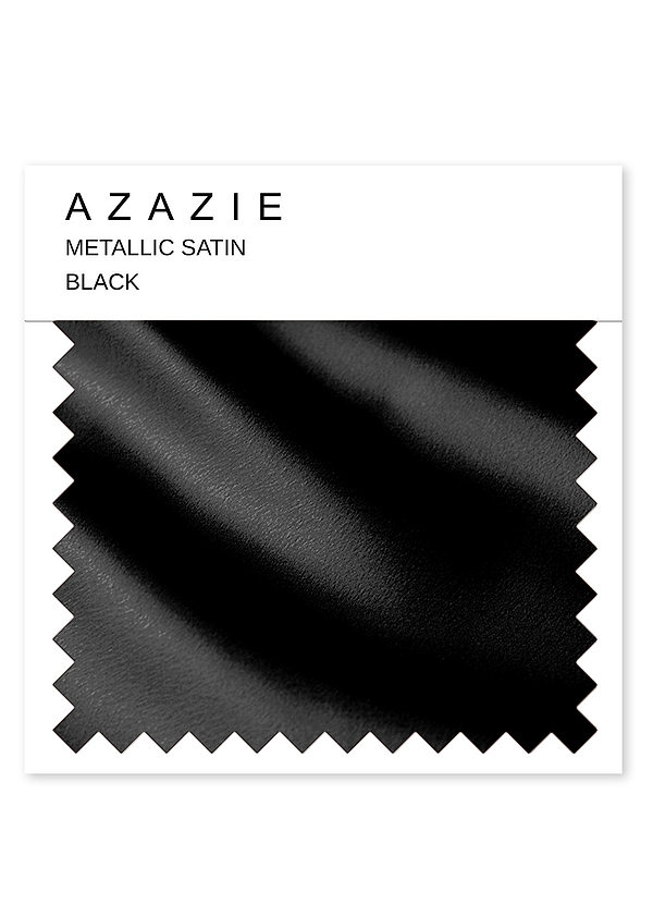 front Azazie Black Metallic Satin Swatch