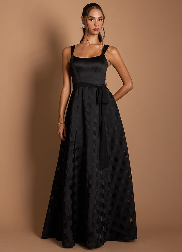 Vestido Negro Largo Zara image1