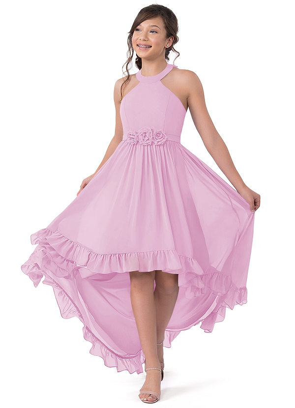 Vestidos De Dama De Honor Junior De Chiffón Asimétricos Orquídea main image 0