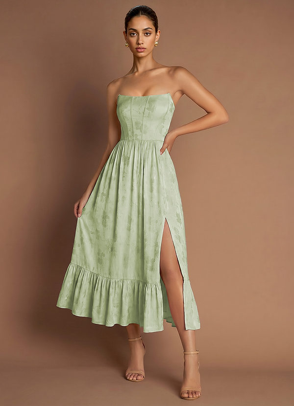 Floria Light Green Midi Dress image1