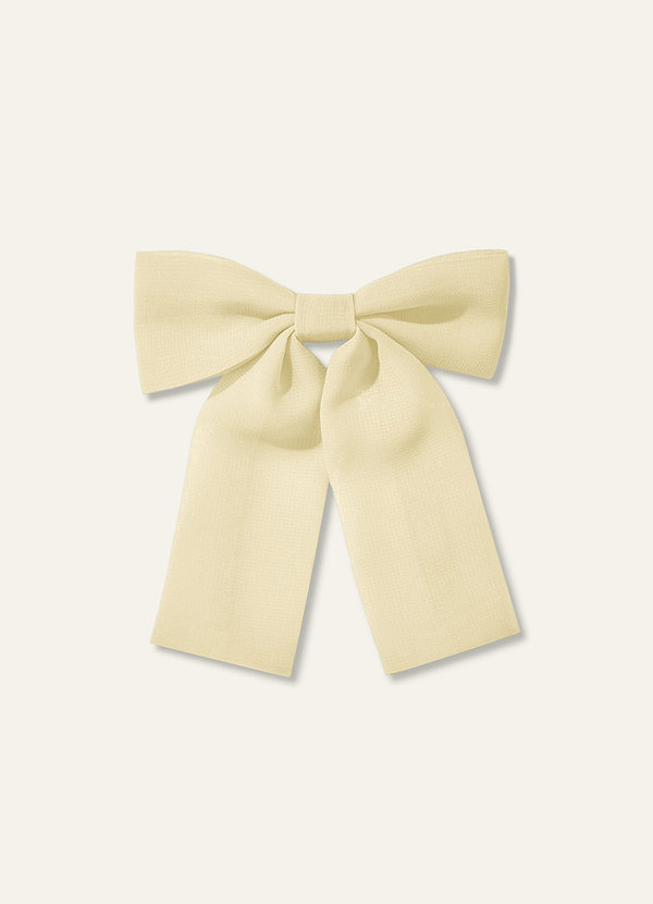 front Pinza para el cabello con lazo de gasa para niñas