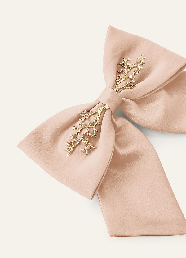 front Pinza para el pelo con lazo de rama de metal de color a juego