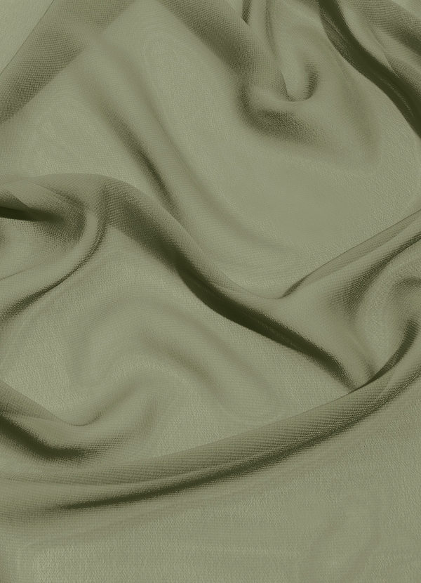 front Azazie Pistachio Chiffon Fabric By the Yard