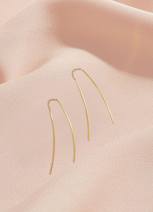 front Pendientes minimalistas de metal