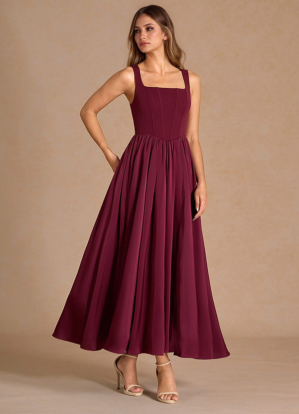Cate Wine Maxi Dress image1