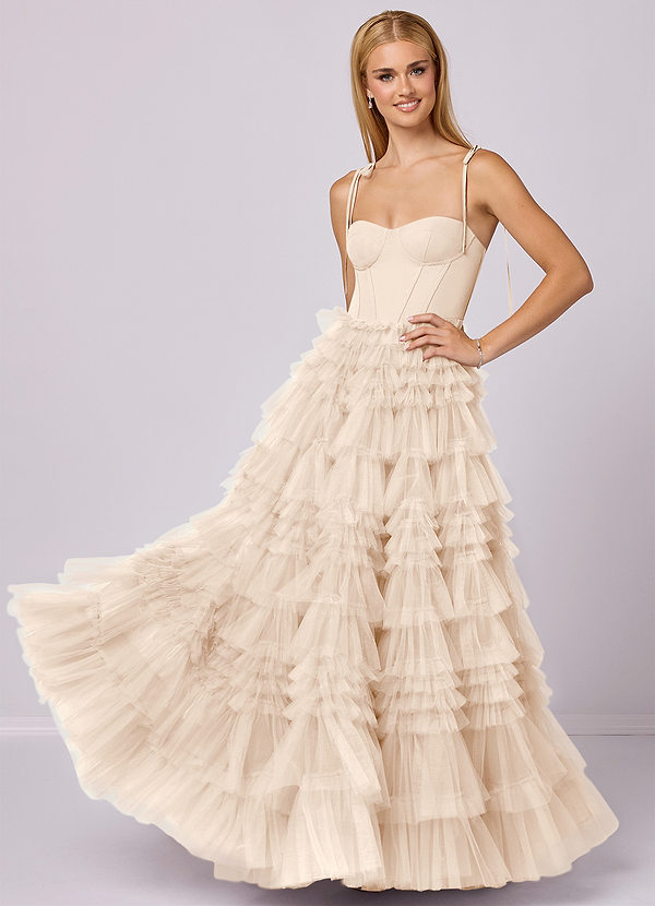 Barbie ♥ Azazie Bridesmaid Dresses A-Line Sweetheart Neckline Tulle Floor-Length Dress image1