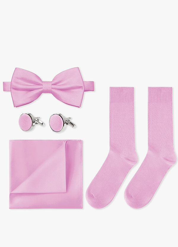 front Ensemble nœud papillon, pochette, boutons de manchette et chaussettes assortis